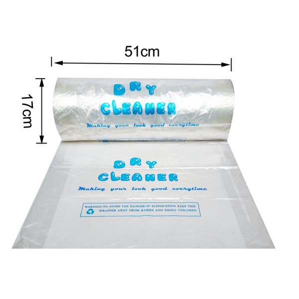 Dry cleaner Polythene Roll - Clear/Printed - Continue